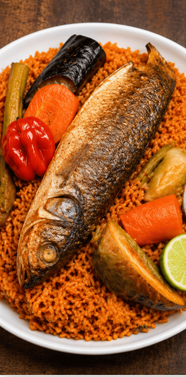 Thiéboudienne royal dressé à l’assiette